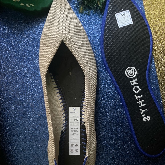 ROTHY'S GREY BLUE HALO RETIRED POINTED Flats LUX - Picture 9 of 13